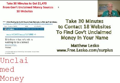 unclaimed Money Vt